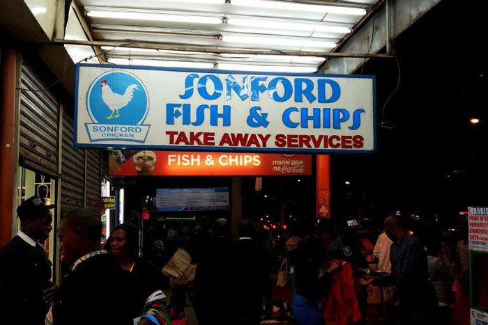 Sonford fish and chips restaurant along Moi Avenue, Nairobi.