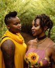 Singer Kaz Lucas with her partner Majic Dyke