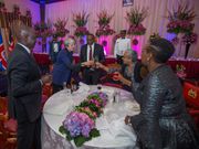 President Uhuru Kenyatta and First Lady Margaret host State House dinner to welcome UK Prime Minister Theresa May. Deputy President William Ruto and wife Rachel also in attendance
