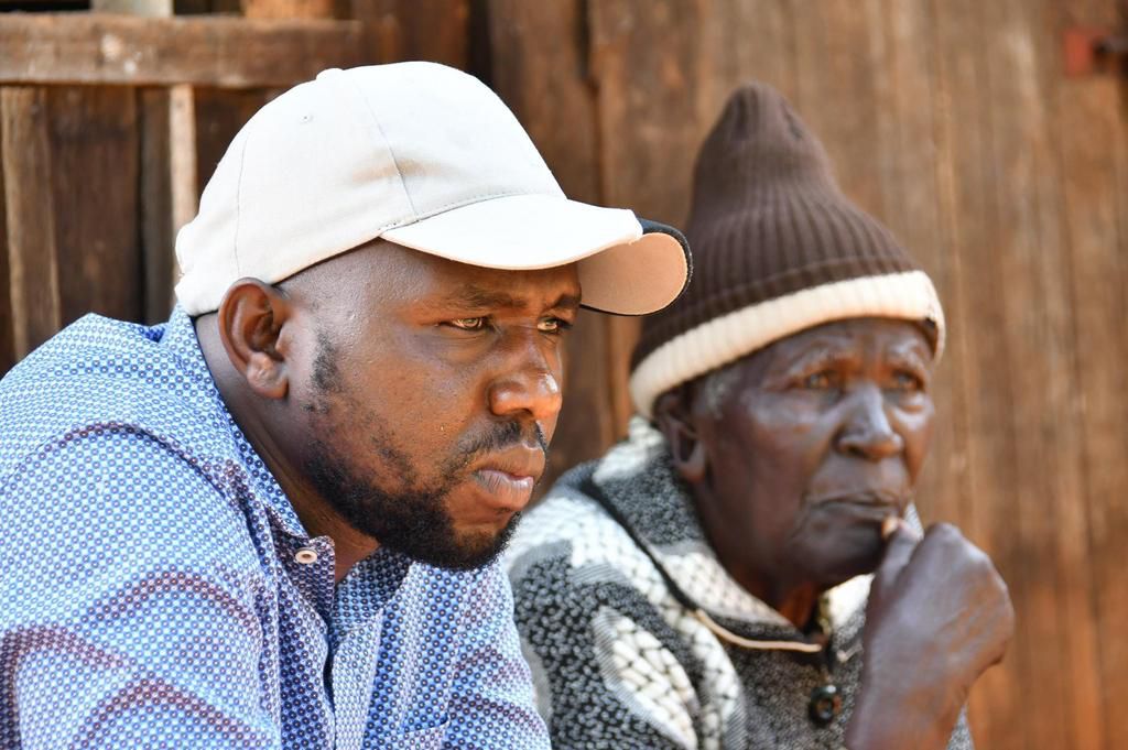 Senator Kipchumba Murkomen with his grandmother who has passed on
