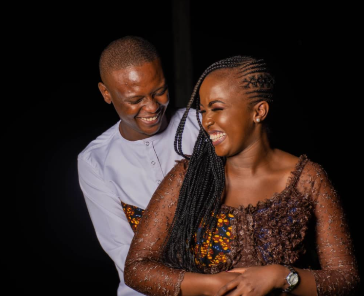 BBC journalist Grace Kuria with hubby-to-be Joseph Kanja during their Ruracio ceremony held in Murang'a