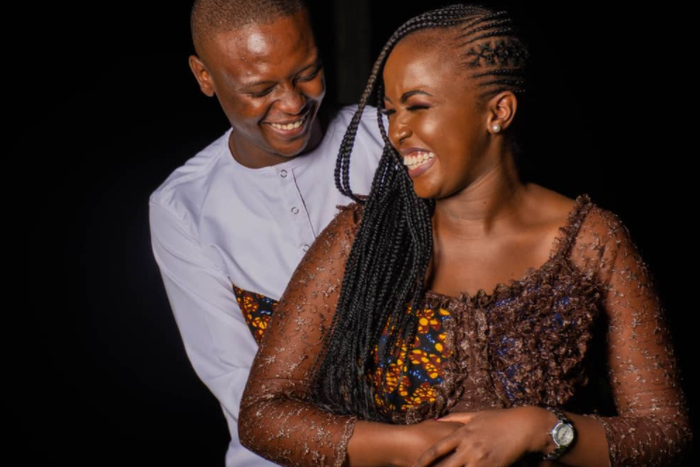 BBC journalist Grace Kuria with hubby-to-be Joseph Kanja during their Ruracio ceremony held in Murang'a