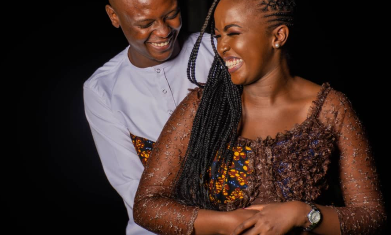BBC journalist Grace Kuria with hubby-to-be Joseph Kanja during their Ruracio ceremony held in Murang'a