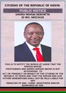 Widely circulated poster of President Uhuru Kenyatta