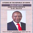 Widely circulated poster of President Uhuru Kenyatta