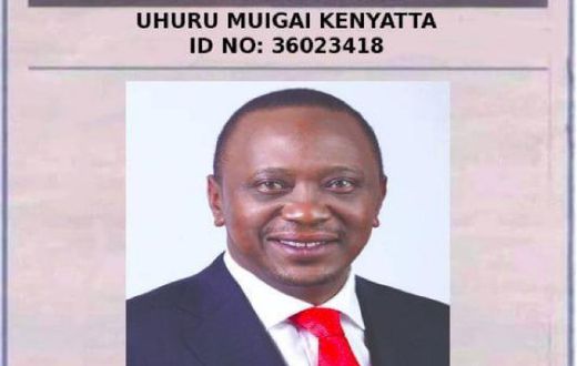 Widely circulated poster of President Uhuru Kenyatta