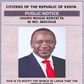Widely circulated poster of President Uhuru Kenyatta