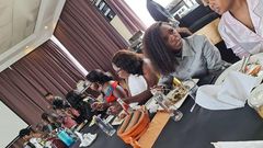 The cast of Papa Shirandula celebrating the death anniversary of Charles Bukeko