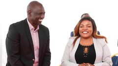 Deputy President William Ruto and Kirinyaga Woman Rep Purity Ngirici
