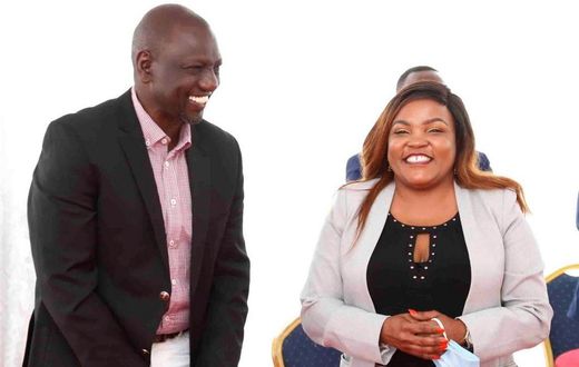 Deputy President William Ruto and Kirinyaga Woman Rep Purity Ngirici