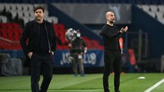 PSG coach Mauricio Pochettino is hoping his side can overturn a 2-1 first-leg deficit against Pep Guardiola's Manchester City when they travel to England next week