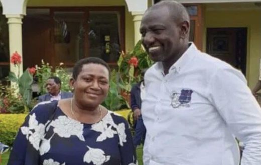 Deputy President William Ruto with businesswoman Mary Wambui Mungai