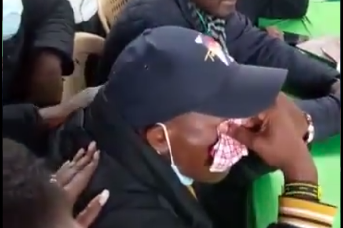 Kiambaa MP-elect John Njuguna Wanjiku cries uncontrollably