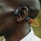 Eliud Kipchoge wearing his favourite brand of earphones