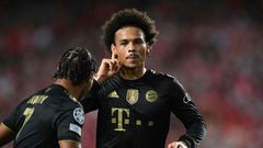 Leroy Sane scored twice as Bayern overpowered Benfica in the second half in Lisbon
