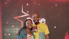 Activist Boniface Mwangi with Esther Kazungu at the Pulse influencer Awards ceremony held on October 9, 2021