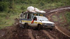 A murram road in Kenya.