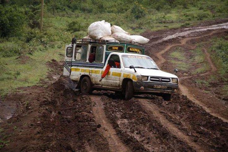 A murram road in Kenya.