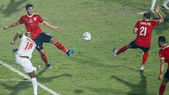 Name game: Al-Ahly midfielder Mahmoud Abdelrazek Hassan Fadlala, wears Shikabala on his shirt