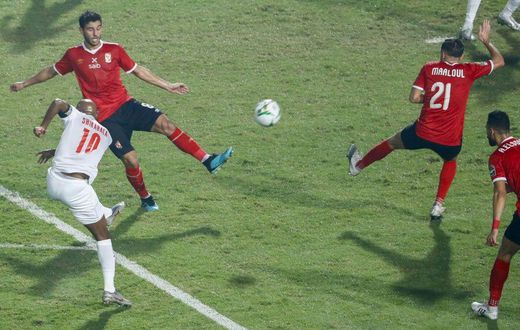 Name game: Al-Ahly midfielder Mahmoud Abdelrazek Hassan Fadlala, wears Shikabala on his shirt