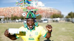 Just the ticket: South African Paul Nkosi shows off his precious ticket