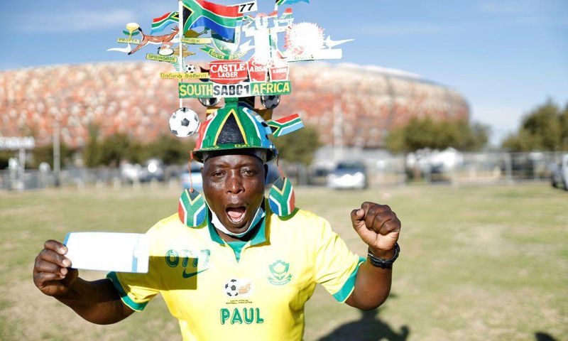 Just the ticket: South African Paul Nkosi shows off his precious ticket