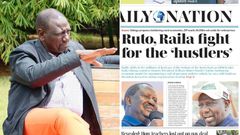 Deputy President William Ruto and frontpage of Daily Nation on July 14, 2021
