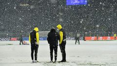 Heavy snowfall led to the postponement of Atalanta v Villarreal
