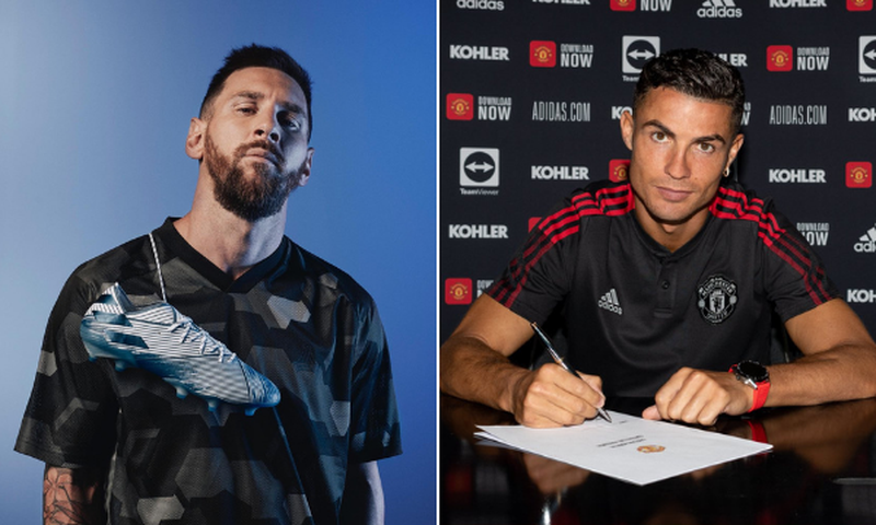 Argentinian footballer Lionel Messi and his Portuguese counterpart Cristiano Ronaldo