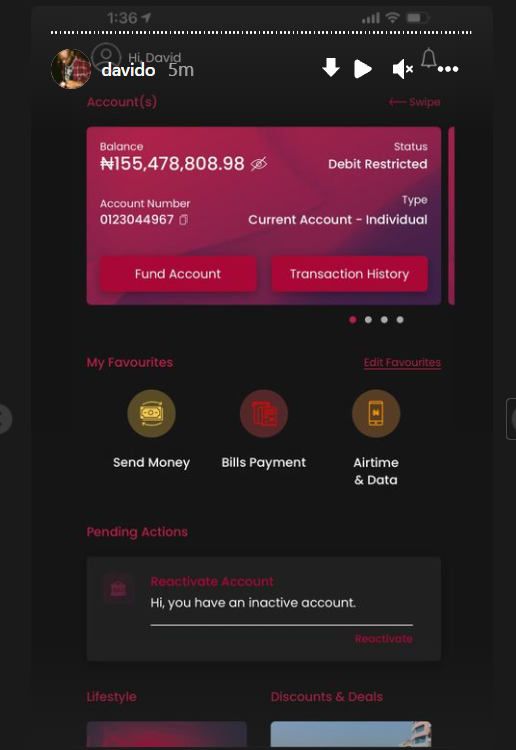 Davido raises over Sh42 million after asking fans to Send him Money [Screenshot]
