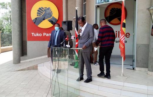 Jubilee party Secretary General Raphael Tuju during a press briefing from the party's headquarters