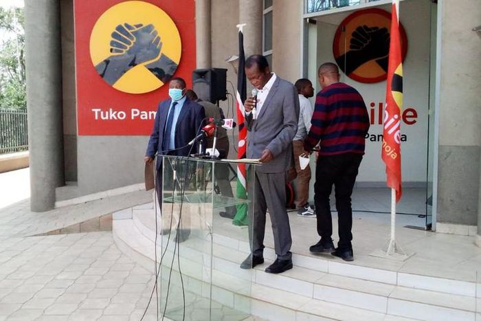 Jubilee party Secretary General Raphael Tuju during a press briefing from the party's headquarters