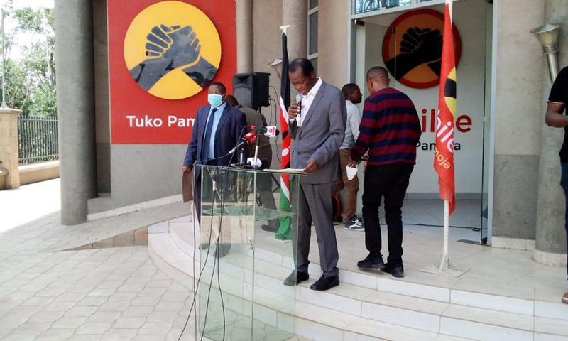 Jubilee party Secretary General Raphael Tuju during a press briefing from the party's headquarters