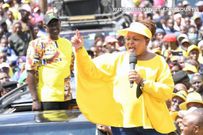 Deputy President William Ruto and Kirinyaga Governor Anne Waiguru during a recent rally