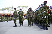 President Uhuru Kenyatta at the 48th pass-out of GSU officers at the National Police College Embakasi B Campus
