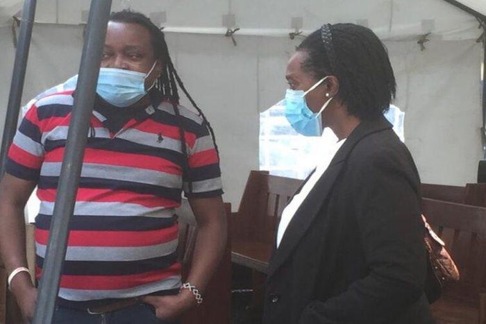 Activist Edwin Mutemi Kiama with his lawyer, Senior Counsel Martha Karua