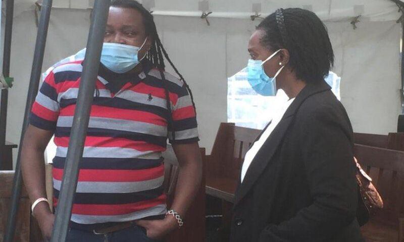 Activist Edwin Mutemi Kiama with his lawyer, Senior Counsel Martha Karua