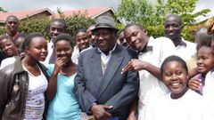 Joseph Omari alias Mr Tembo during a visit to Mully Children's Home