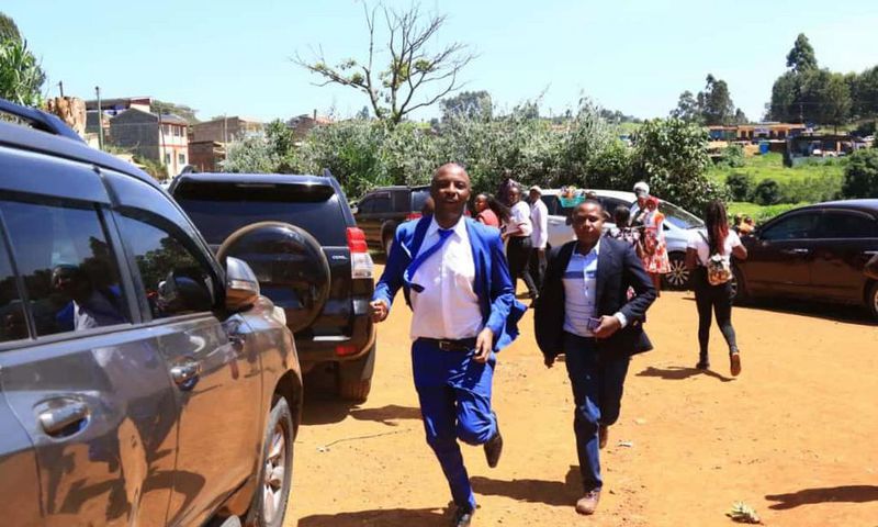 Murang'a Senator Irungu Kang'ata running