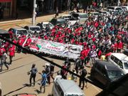 Kenyan athletes hole End Gender-Based Violence protests in Eldoret following the death of Agnes Tirop