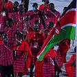 Kenya's delegation parade during the opening ceremony of the Tokyo 2020 Olympic Games, at the Olympic Stadium, in Tokyo, on July 23, 2021. (Photo by Ben STANSALL / AFP) (Photo by BEN STANSALL/AFP via Getty Images)