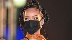 BRIDGETOWN, BARBADOS - NOVEMBER 30: Rihanna, honored as a National Hero, attends the Presidential Inauguration Ceremony at Heroes Square on November 30, 2021 in Bridgetown, Barbados. The Prince of Wales arrived in the country ahead of its transition to...