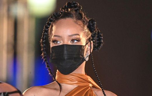 BRIDGETOWN, BARBADOS - NOVEMBER 30: Rihanna, honored as a National Hero, attends the Presidential Inauguration Ceremony at Heroes Square on November 30, 2021 in Bridgetown, Barbados. The Prince of Wales arrived in the country ahead of its transition to...