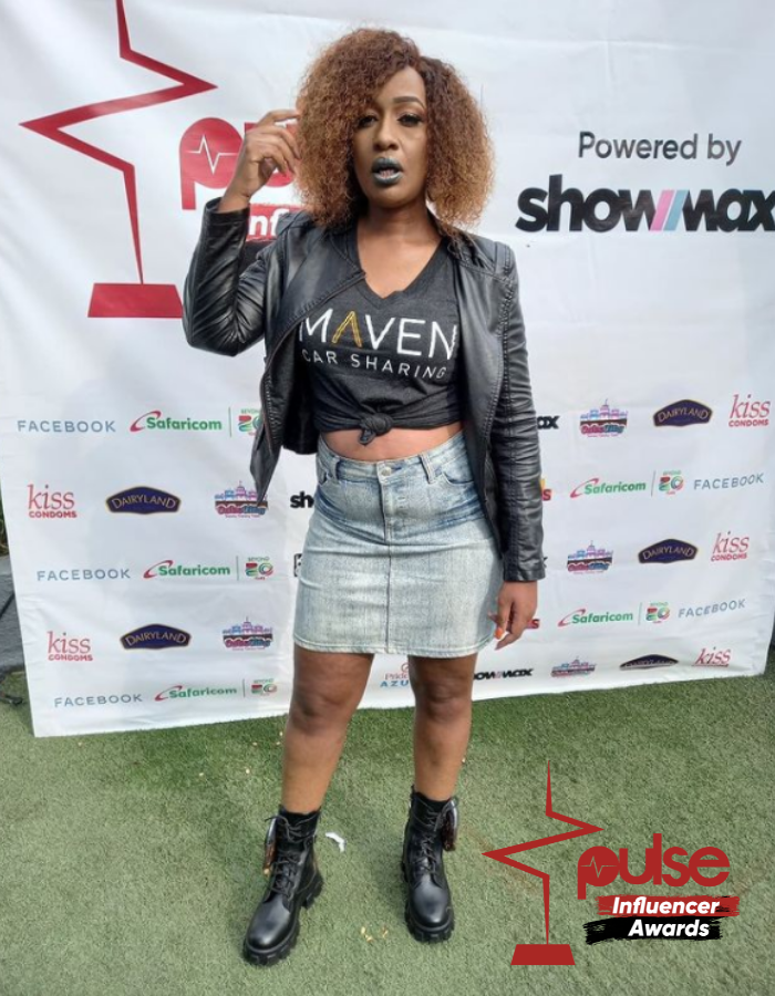 Comedian Teacher Wanjiku at the Pulse Influencer Awards ceremony in Nairobi