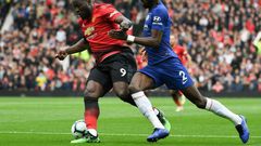 Antonio Rudiger (right) could soon be teaming up with Belgian striker Romelu Lukaku (left)at Chelsea