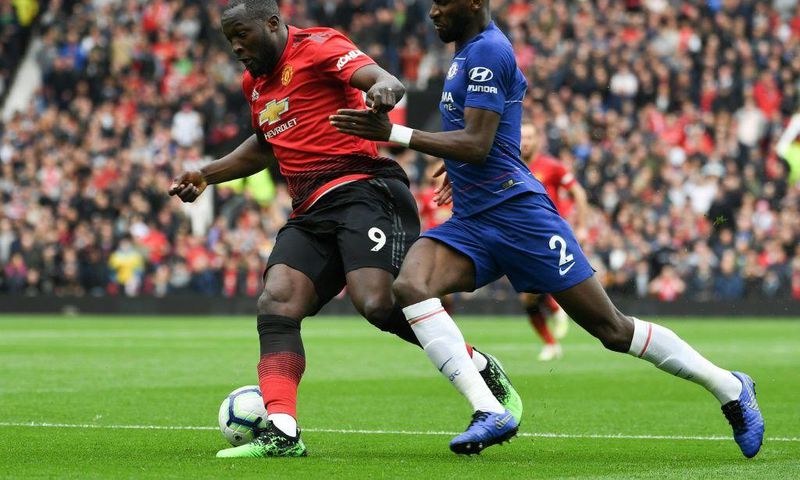 Antonio Rudiger (right) could soon be teaming up with Belgian striker Romelu Lukaku (left)at Chelsea