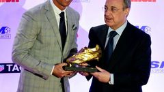 'He is mad': Florentino Perez handed Cristiano Ronaldo a fourth European Golden Shoe  in October 2015
