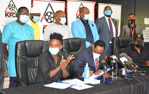 Comedian Eric Omondi finally meets Ezekiel Mutua alongside Churchill & Jalang’o (Photos)