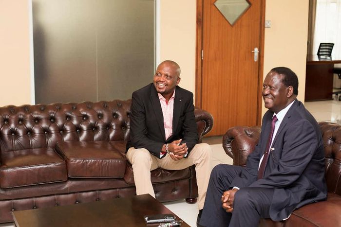 Moses Kuria with NASA leader Raila Odinga early this week