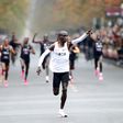 Eliud Kipchoge approaches the end of his sub-2-hour marathon in Vienna.